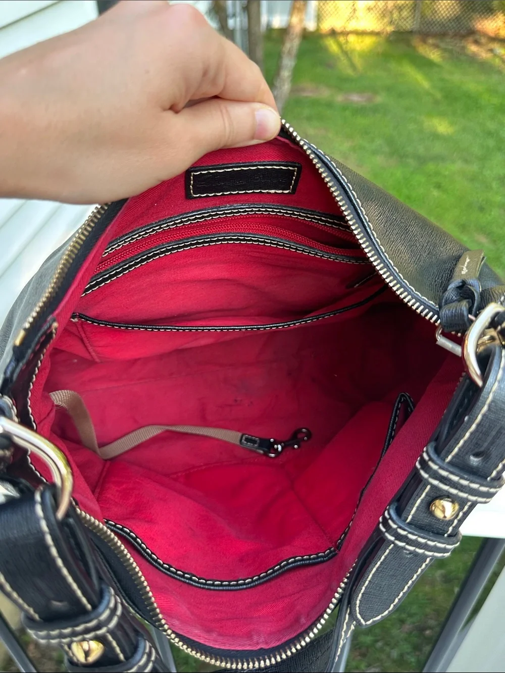 Dooney and Bourke Florentine Hobo Shoulder Bag Black